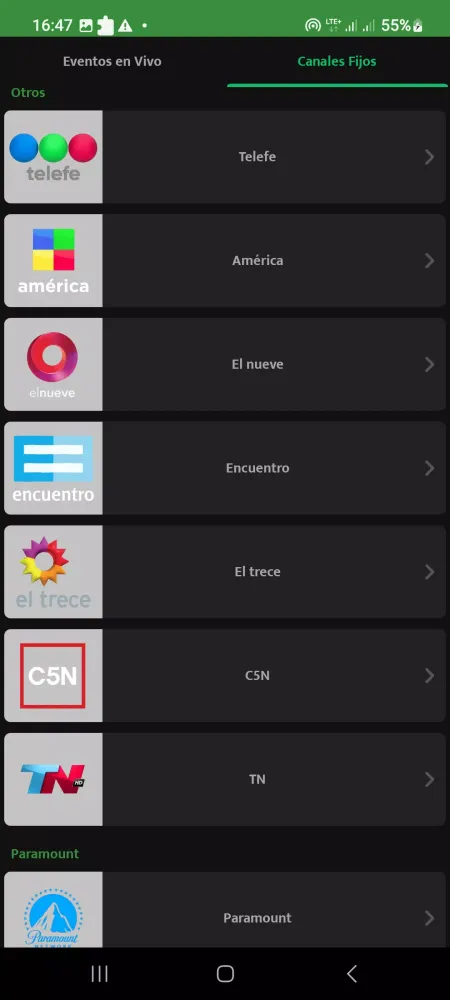 Capturas de tela do XSport
