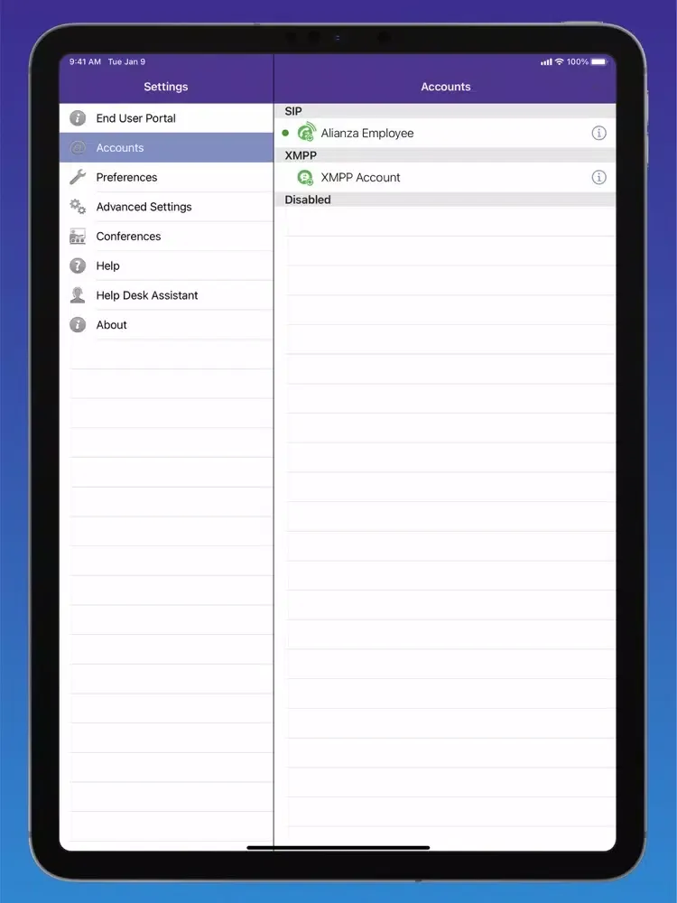 Capturas de tela do Quantum Fiber Connected Voice iPad 