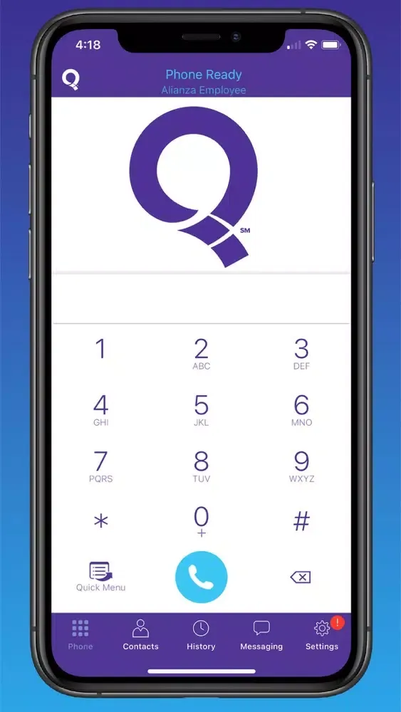 Capturas de tela do Quantum Fiber Connected Voice