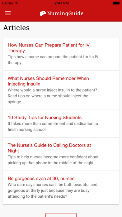 Nursing Guide App स्क्रीनशॉट