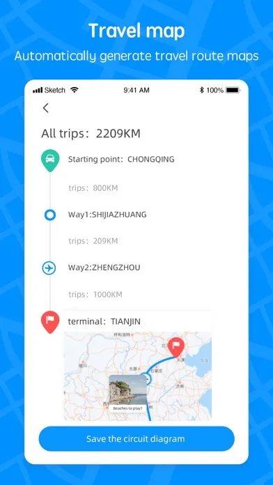 Zrzuty ekranu Travel Map:Journeys Route Plan