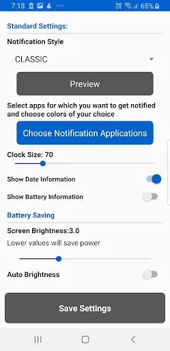 Always On Notifications AMOLED Screenshots