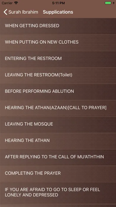 Capturas de tela do Surah Ibrahim