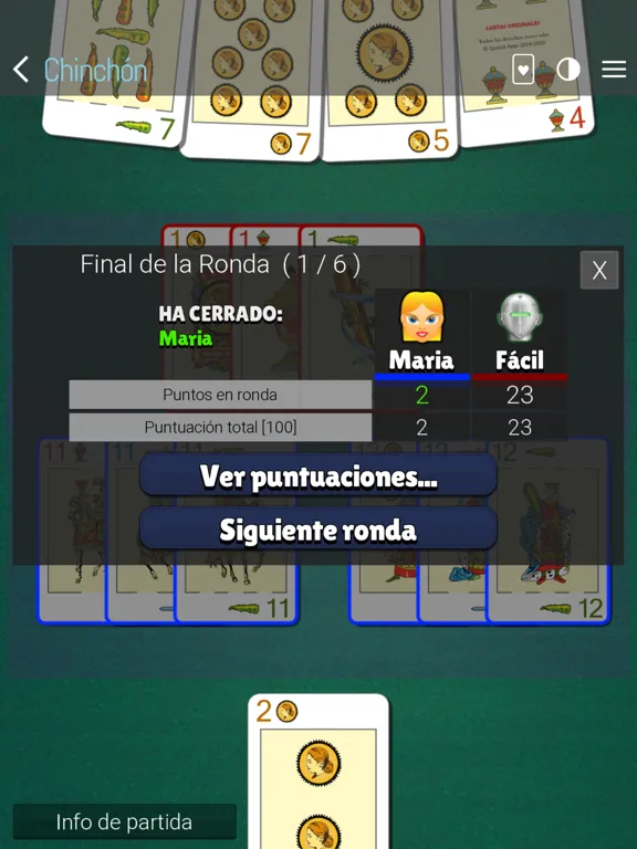 تصاویر Chinchon cards iPad 