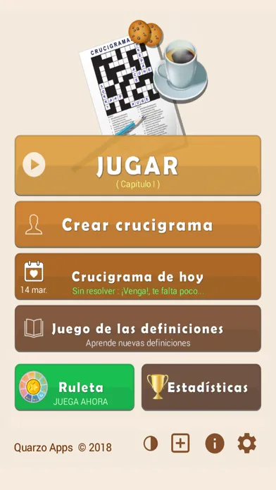 Capturas de tela do Crucigramas clásicos