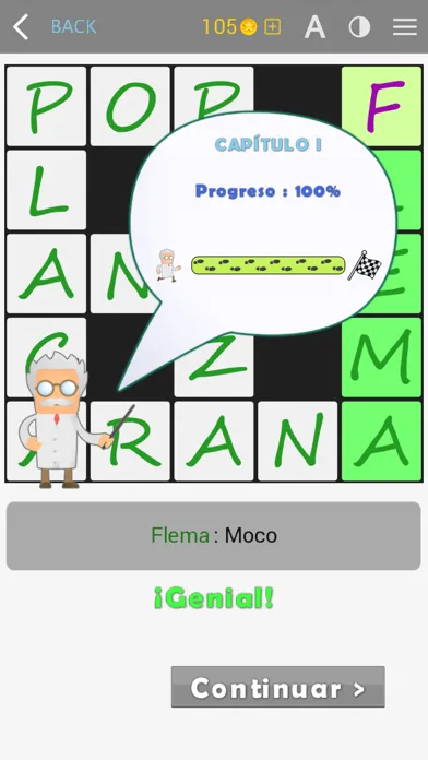 Capturas de tela do Crucigramas clásicos