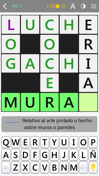 Capturas de tela do Crucigramas clásicos