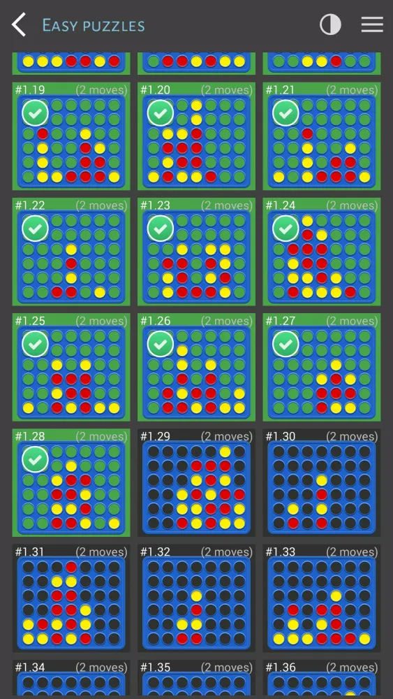 Captures d'écran de 4 in a row