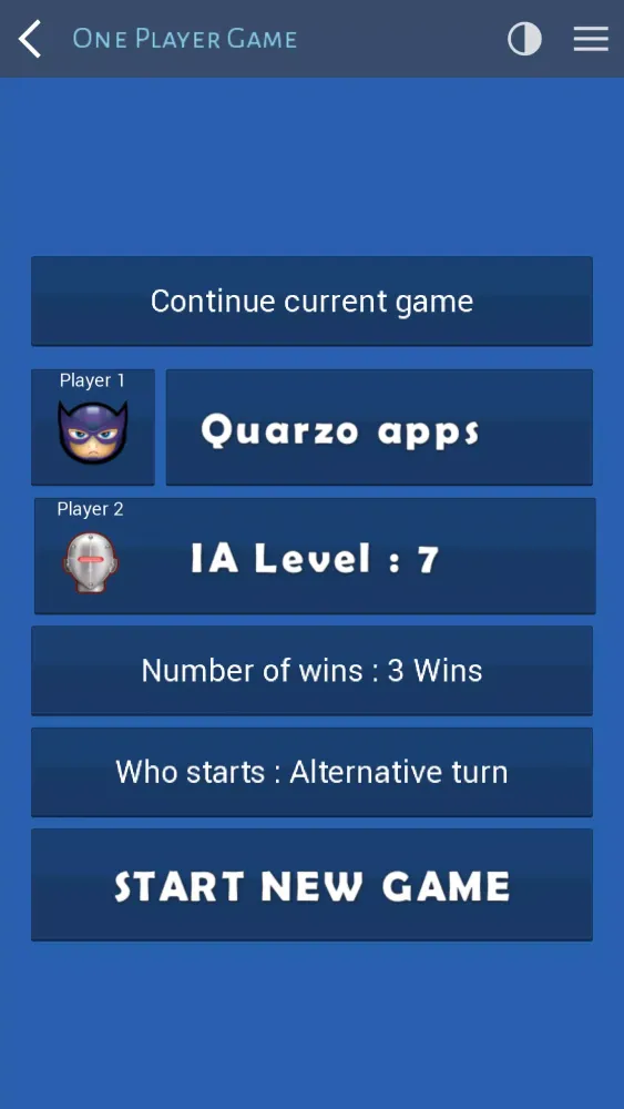 Captures d'écran de 4 in a row