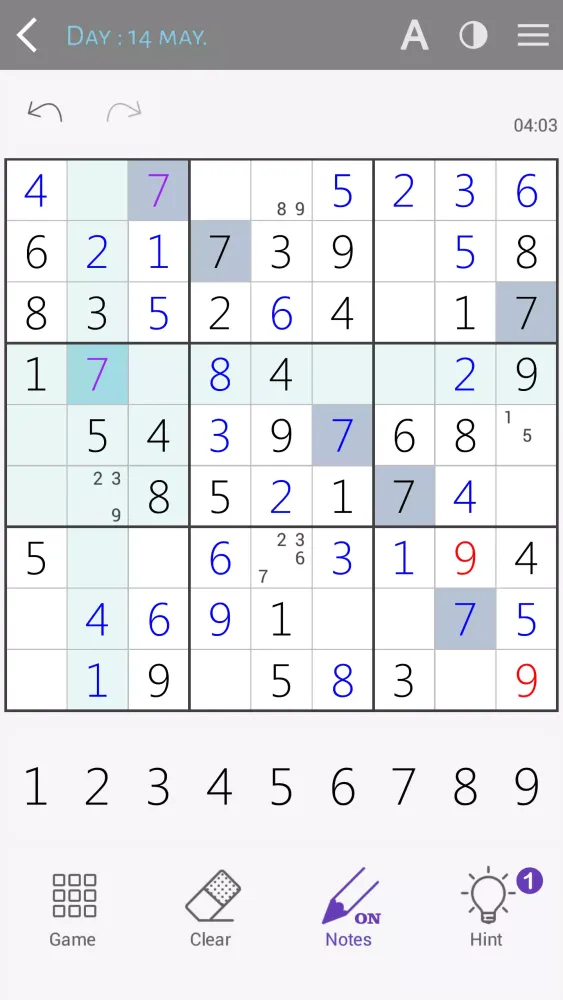 Sudoku classic スクリーンショット