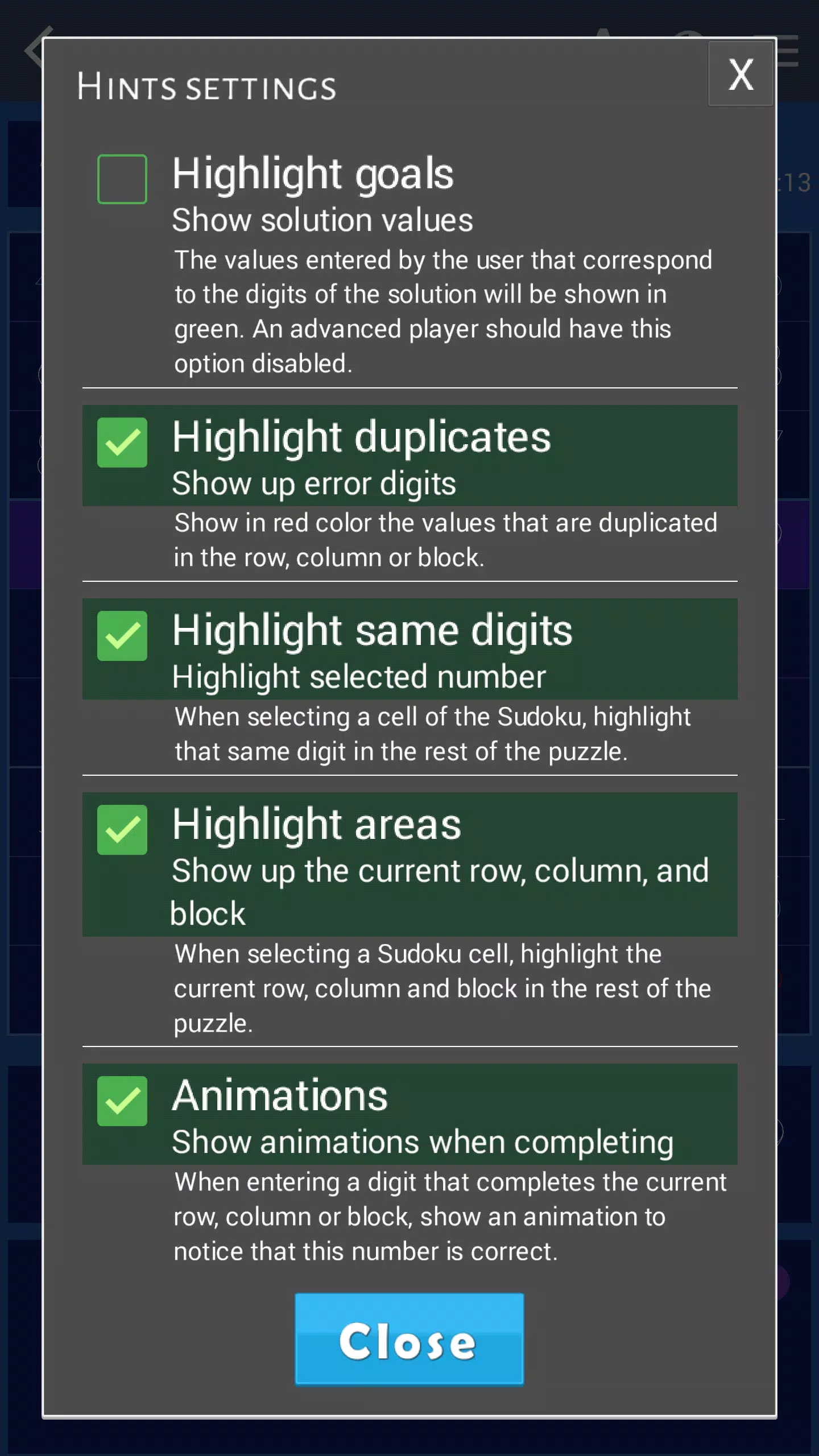Sudoku classic Screenshots