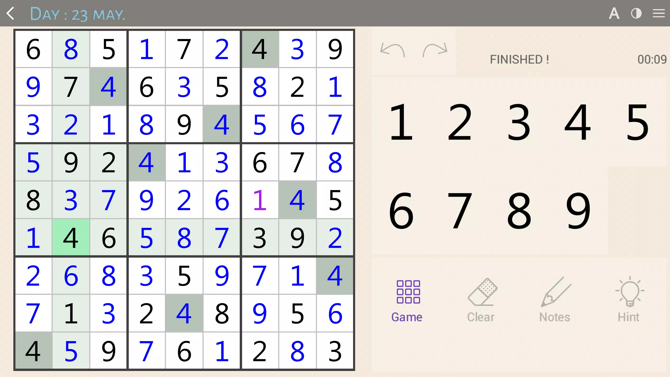 Sudoku classic Screenshots