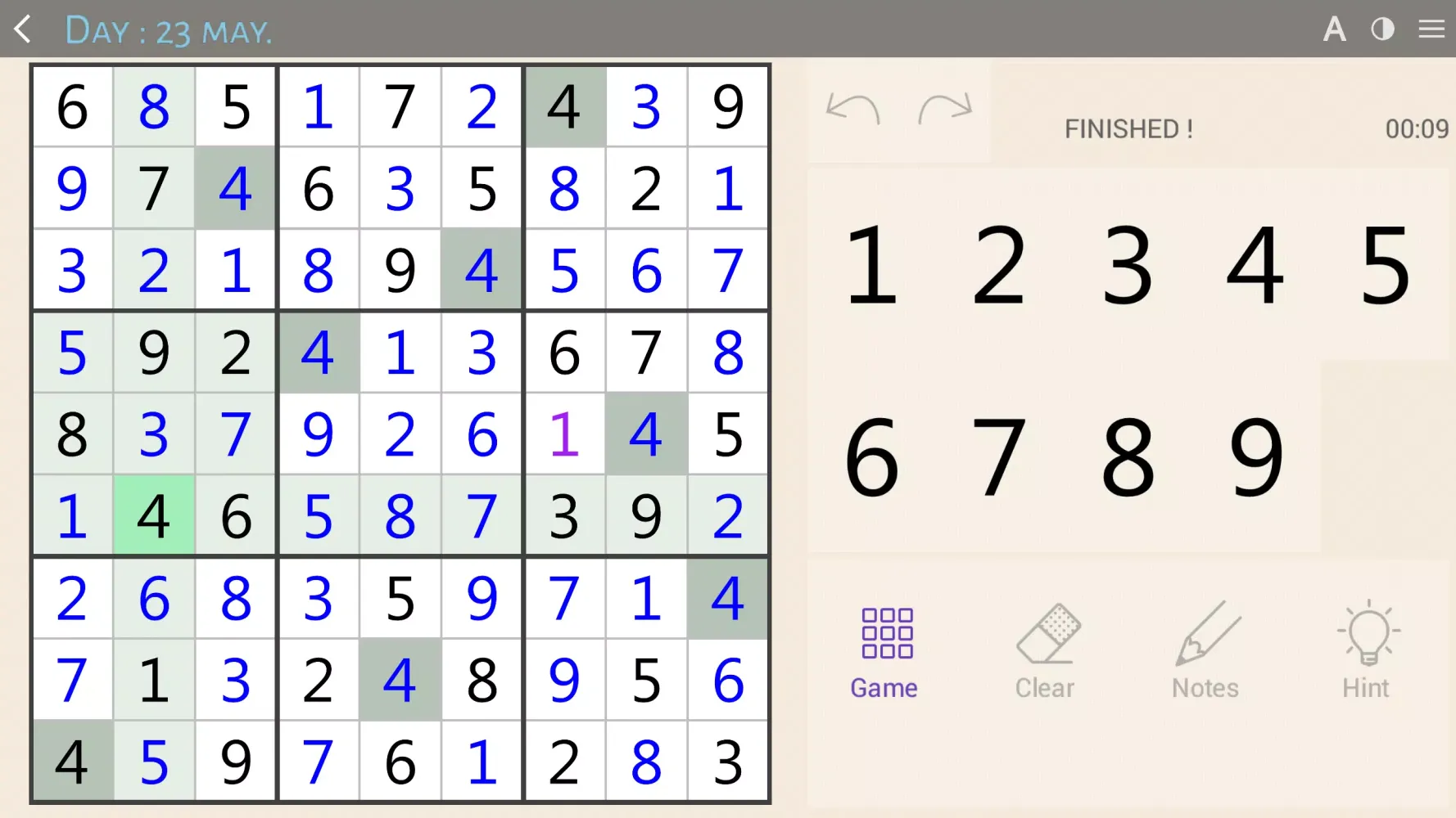 Sudoku classic スクリーンショット