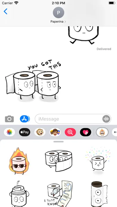 Tangkapan skrin Cute Paper Stickers