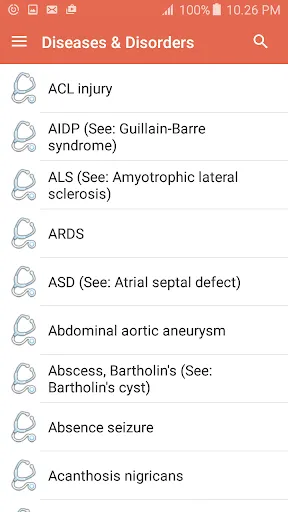 Скриншоты Disorder & Diseases Dictionary