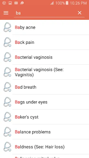 Скриншоты Disorder & Diseases Dictionary