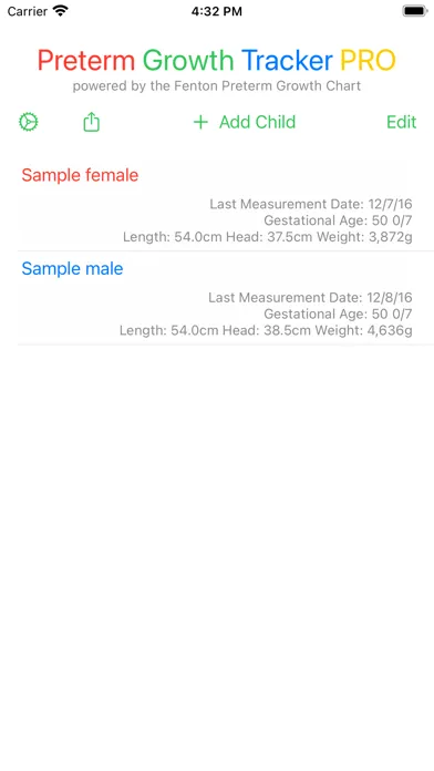 Preterm Growth Tracker Pro应用截图