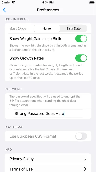 Preterm Growth Tracker Pro应用截图