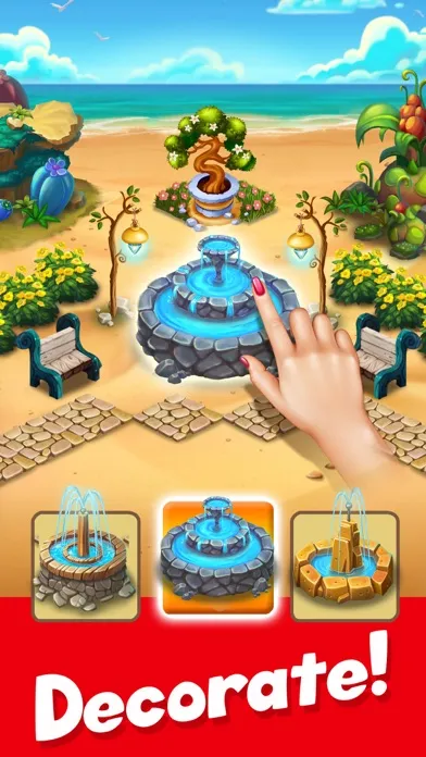 Tangkapan skrin Tropic Trouble Match 3 Builder