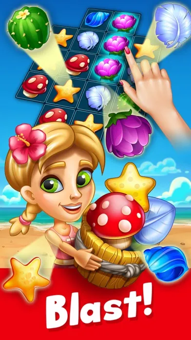 Tangkapan skrin Tropic Trouble Match 3 Builder