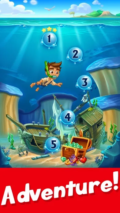Tangkapan skrin Tropic Trouble Match 3 Builder