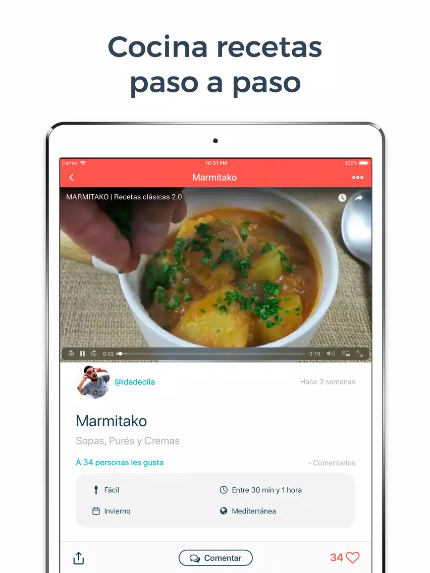 Tangkapan layar Hatcook Recetas de Cocina iPad 