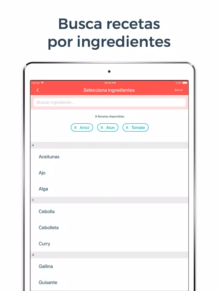 Tangkapan layar Hatcook Recetas de Cocina iPad 