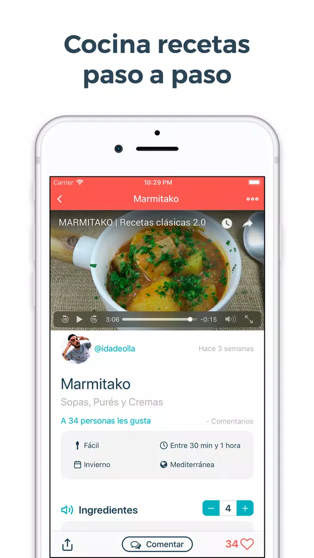 Tangkapan layar Hatcook Recetas de Cocina
