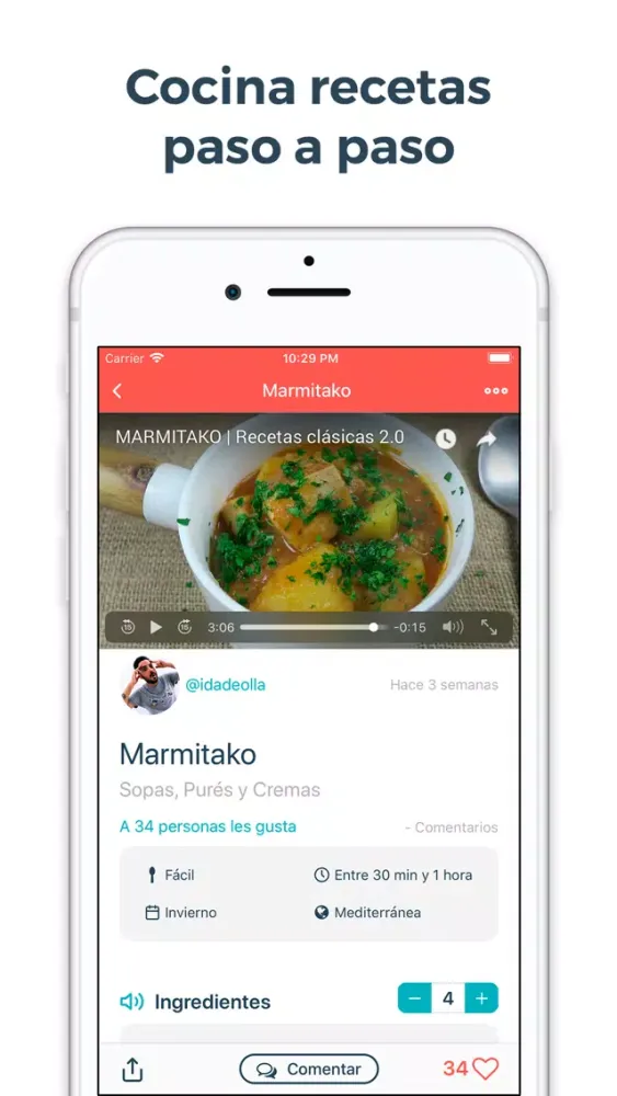 Tangkapan skrin Hatcook Recetas de Cocina