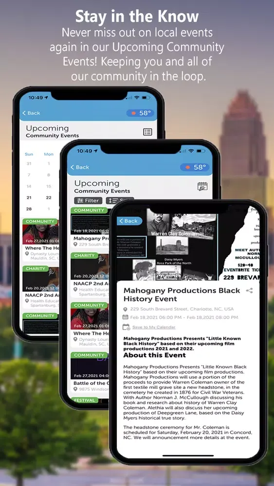 Ảnh chụp màn hình của Queen City Community App
