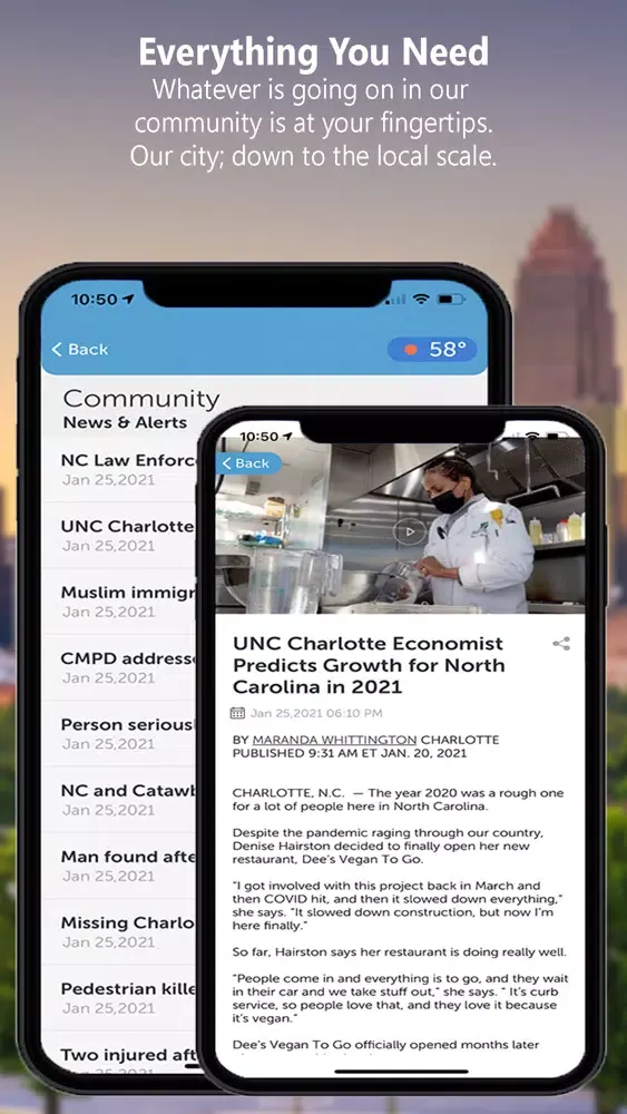 Ảnh chụp màn hình của Queen City Community App