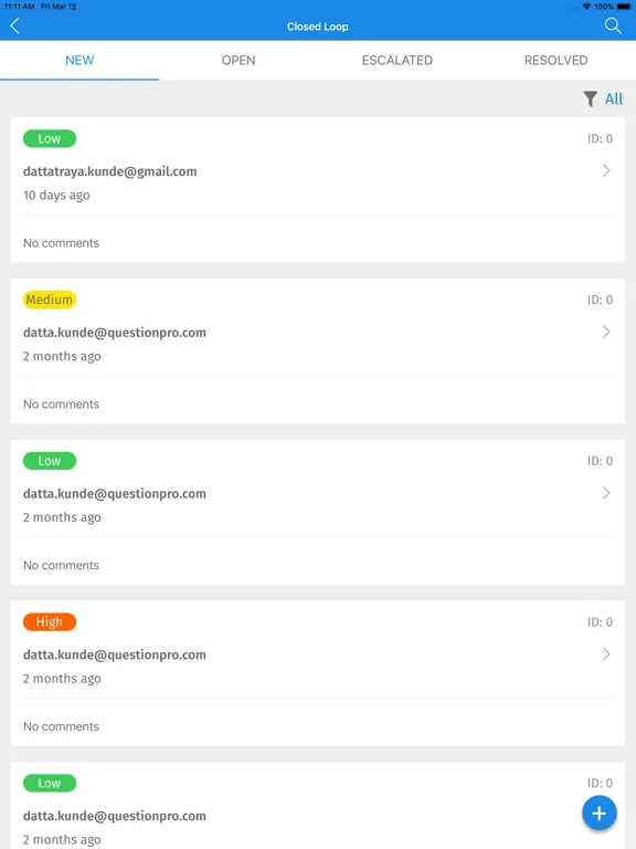 Скриншоты QuestionPro - CX iPad 