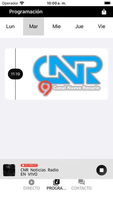 Capturas de pantalla de CNR Noticias Radio