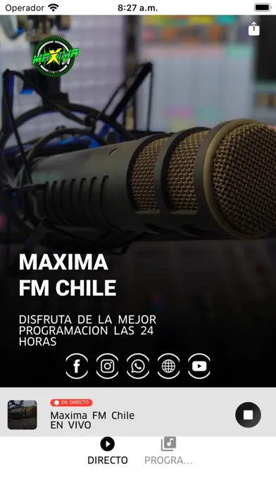 Скриншоты Maxima FM Chile