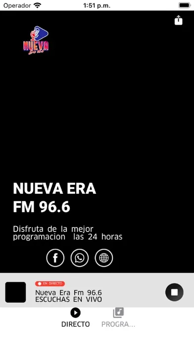 ภาพหน้าจอของ Nueva Era Fm 96.6