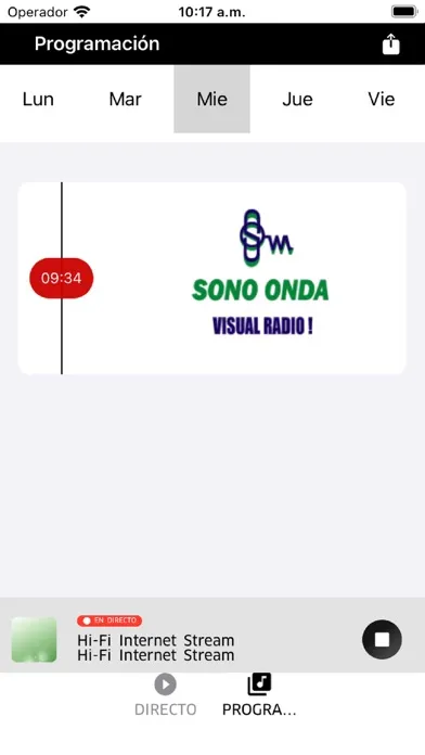 Tangkapan skrin RADIO SONO ONDA