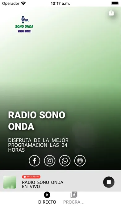 Tangkapan skrin RADIO SONO ONDA