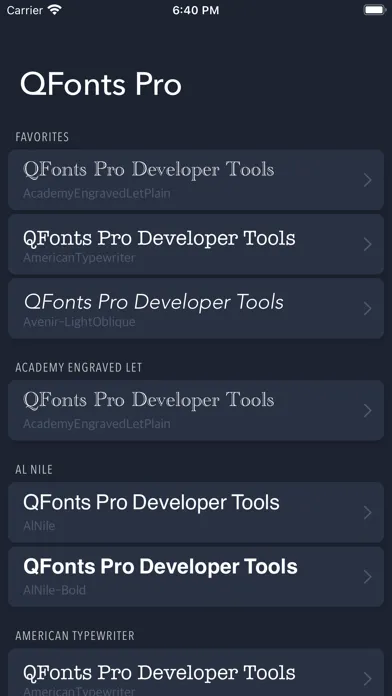 QFonts Pro Screenshots