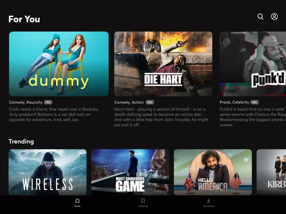 Quibi: All New Original Shows iPad  Screenshots