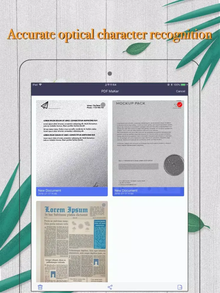 PDF Maker - QCR Recognition iPad 应用截图