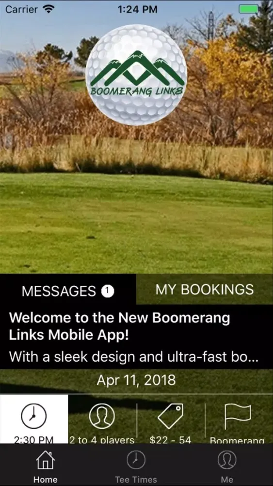 Ảnh chụp màn hình của Boomerang Links Golf Tee Times