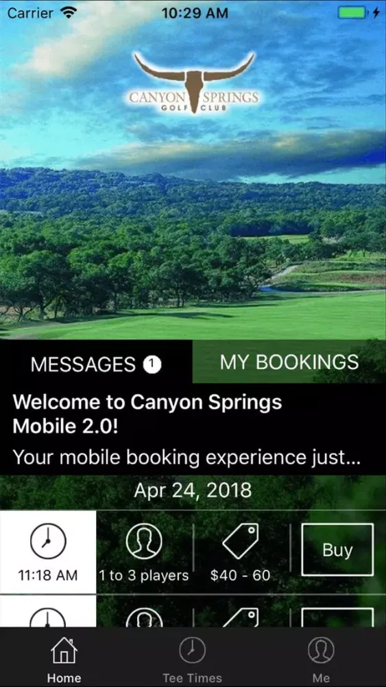 Capturas de pantalla de Canyon Springs Golf Tee Times