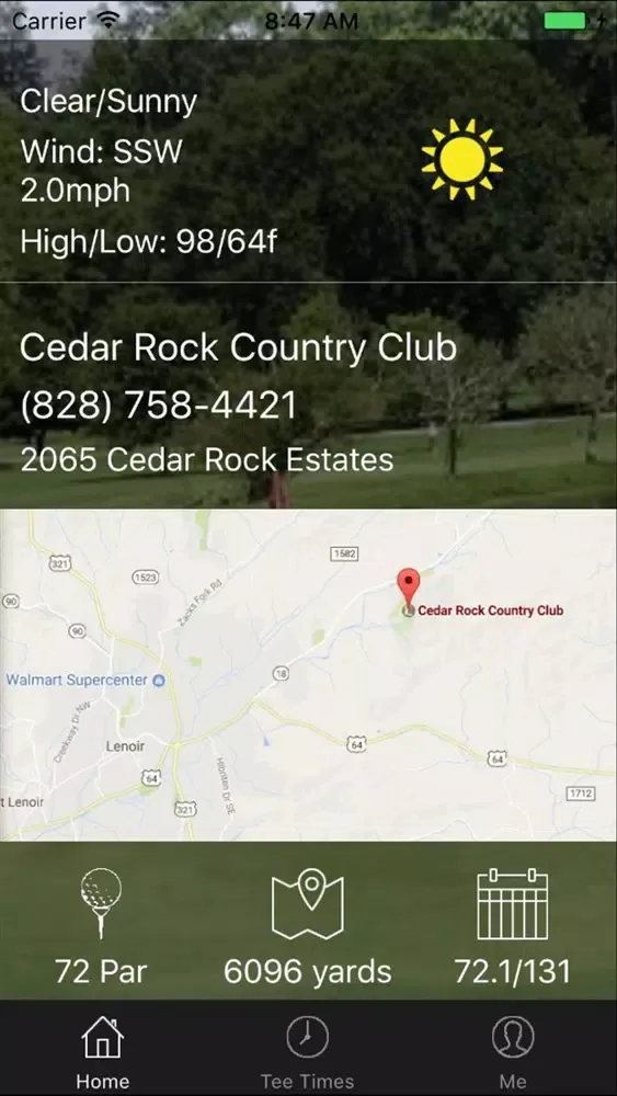 Cedar Rock Golf Tee Times سکرین شاٹس
