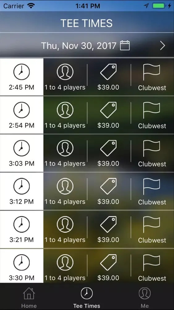 Capturas de pantalla de Club West Golf Club Tee Times