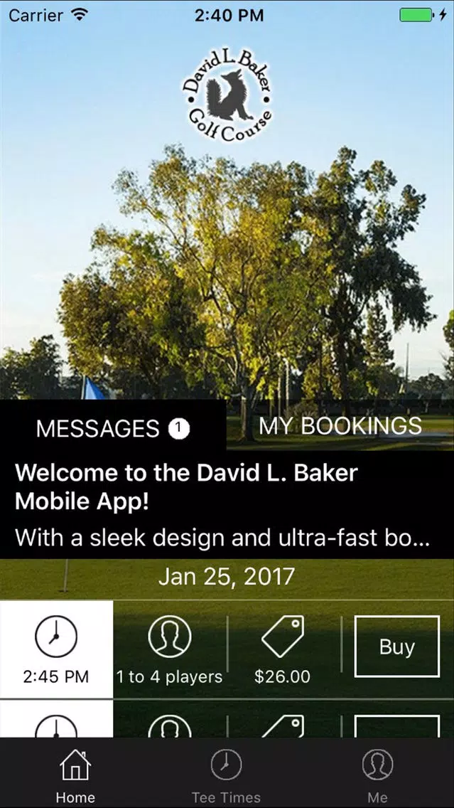 David L Baker Golf Tee Times Screenshots