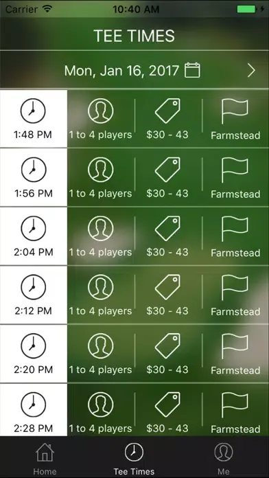 Capturas de pantalla de Farmstead Golf Tee Times