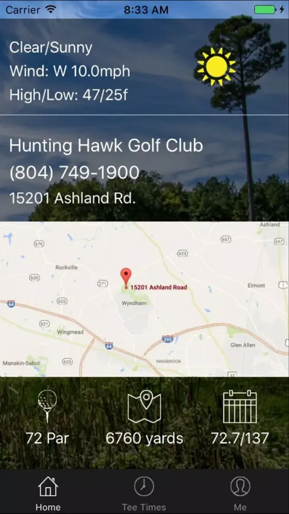 Zrzuty ekranu Hunting Hawk Golf Tee Times