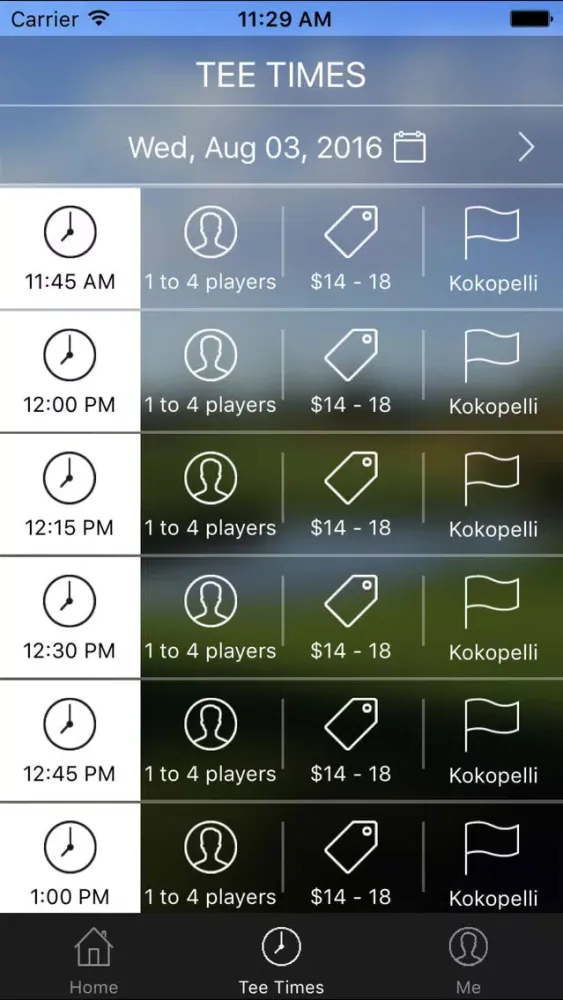 Capturas de pantalla de Kokopelli Golf Club Tee Times