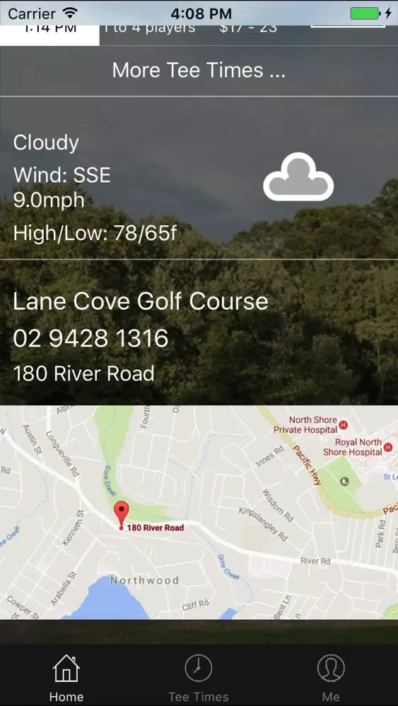 Lane Cove Golf Tee Times स्क्रीनशॉट