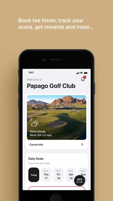 Captures d'écran de Papago Golf Course Tee Times